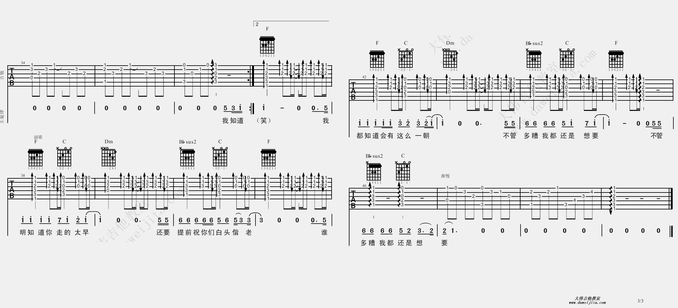 太早吉他谱 刘允乐-弹唱谱下载-吉他圈